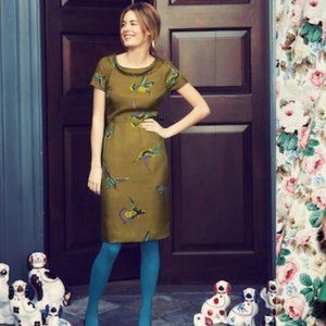 Boden Silk Hummingbird Dress Size Size US 6R